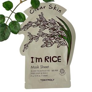 New 5/$18 Tonymoly Rice Soothing Brightening Skin Face Sheet Mask